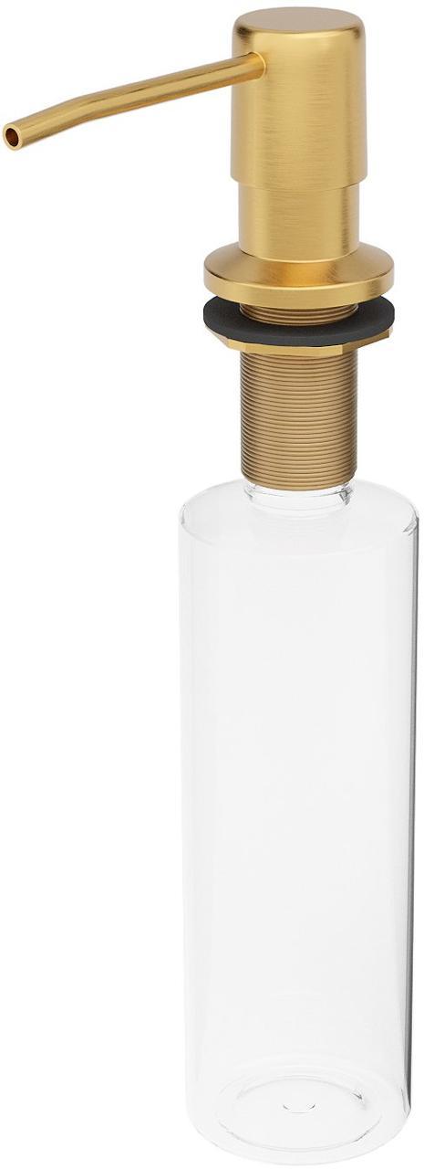 Кухонная мойка Roxen Uno 560210-54G-V золото/текстурная PVD покрытие (с ролл-матом и дозатором) фото-6