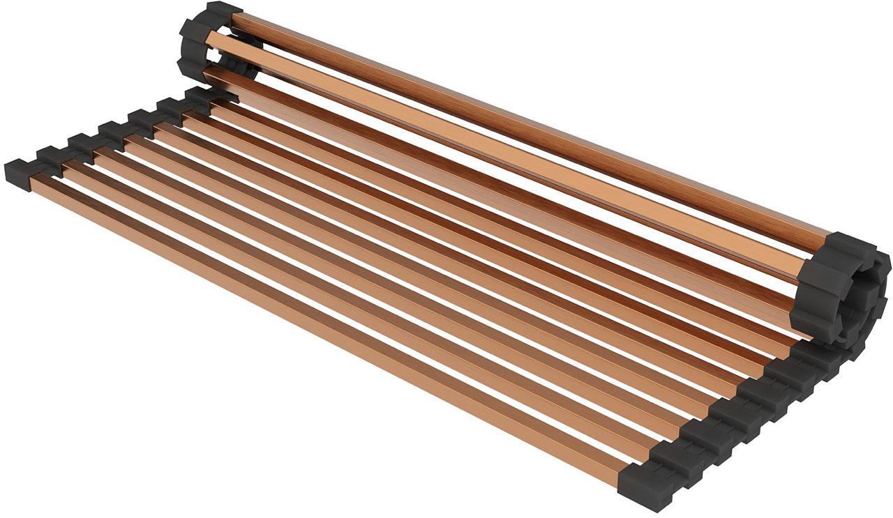 Кухонная мойка Roxen Uno 560210-54BR-GR бронза/текстурная PVD покрытие (с ролл-матом и дозатором) фото-8