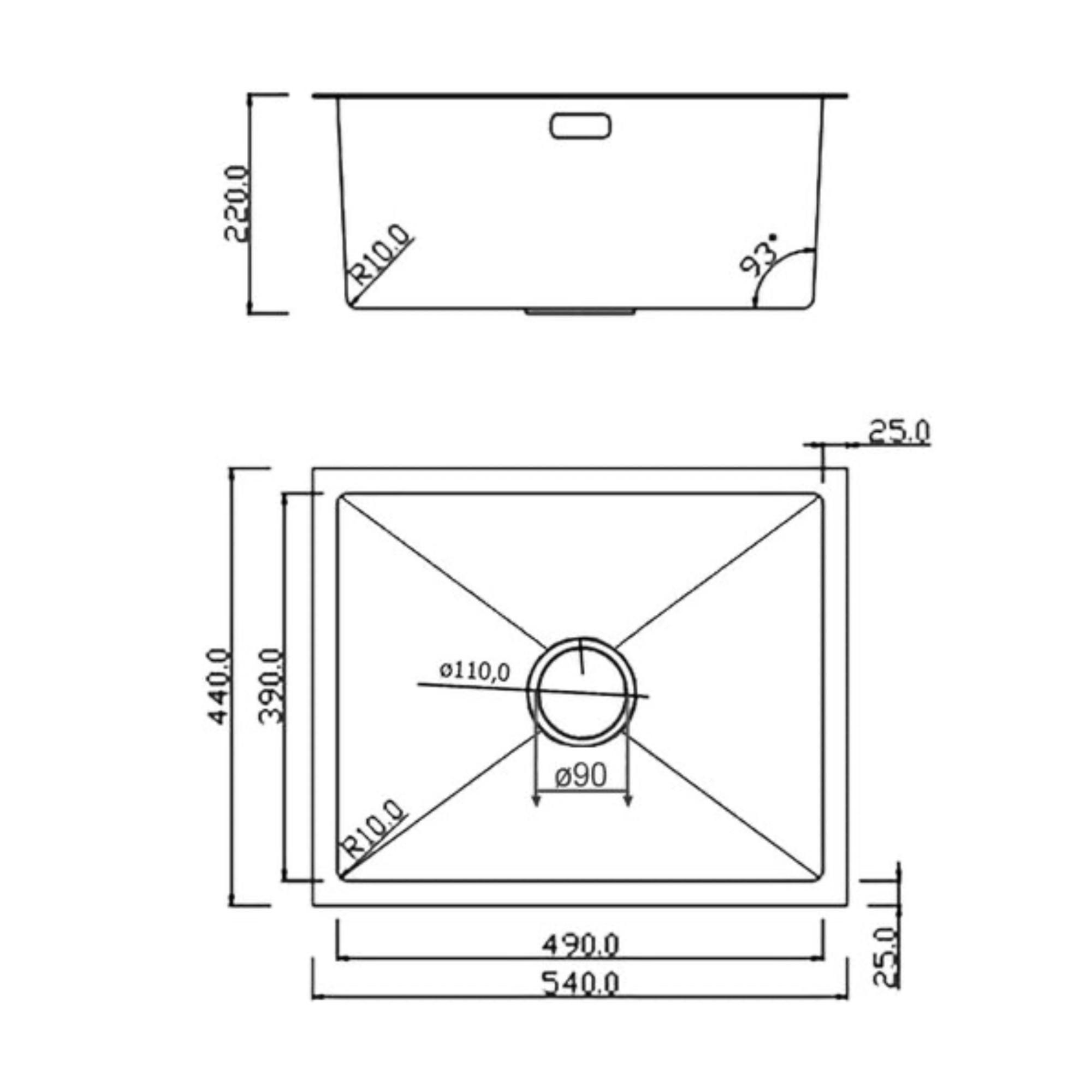 Кухонная мойка Roxen Uno 560210-54-GR сатин/текстурная (с ролл-матом и дозатором) фото-6