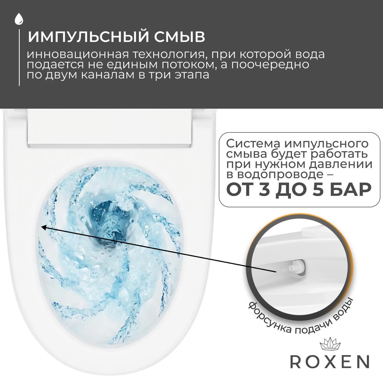 Унитаз приставной Roxen Smart Simple 670310-02 фото-3