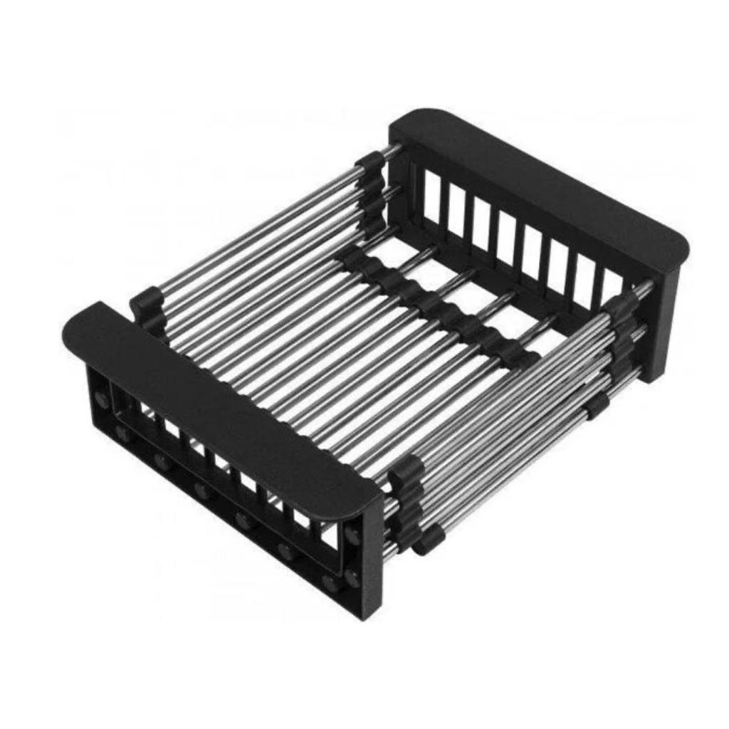 Кухонная мойка ALLBA 450x500 Black PVD Decor (коландер, дозатор) фото-3
