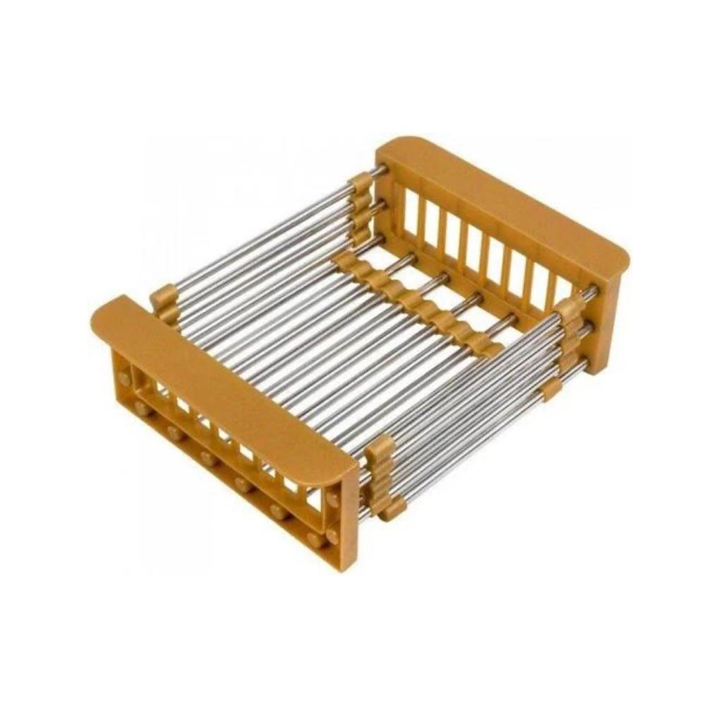 Кухонная мойка ALLBA 600x500 Gold Decor (коландер, дозатор) фото-5