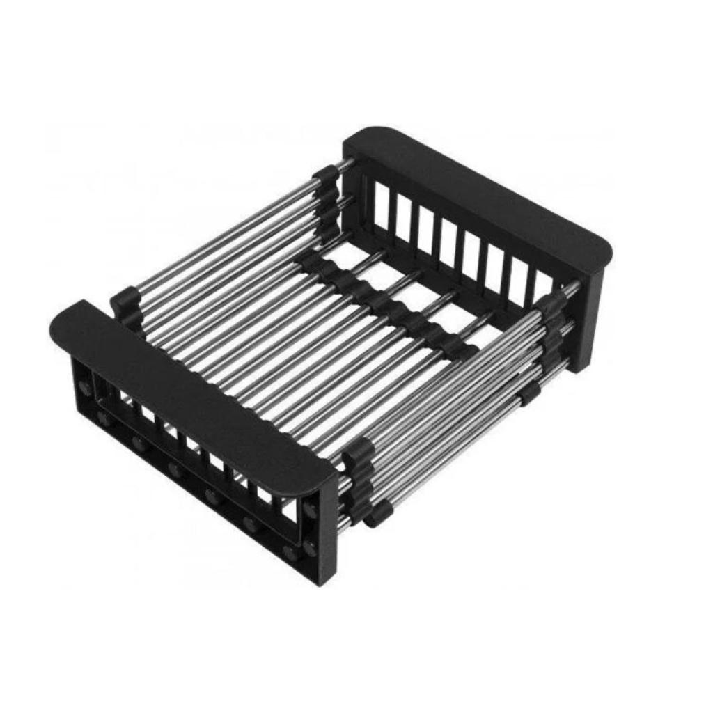 Кухонная мойка ALLBA 500x500 Black PVD Decor (коландер, дозатор) фото-5