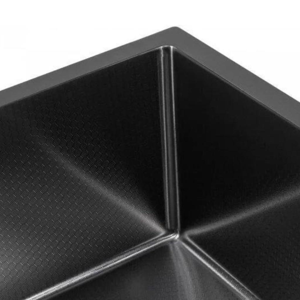Кухонная мойка ALLBA 550x450 Black PVD Decor (коландер) фото-3