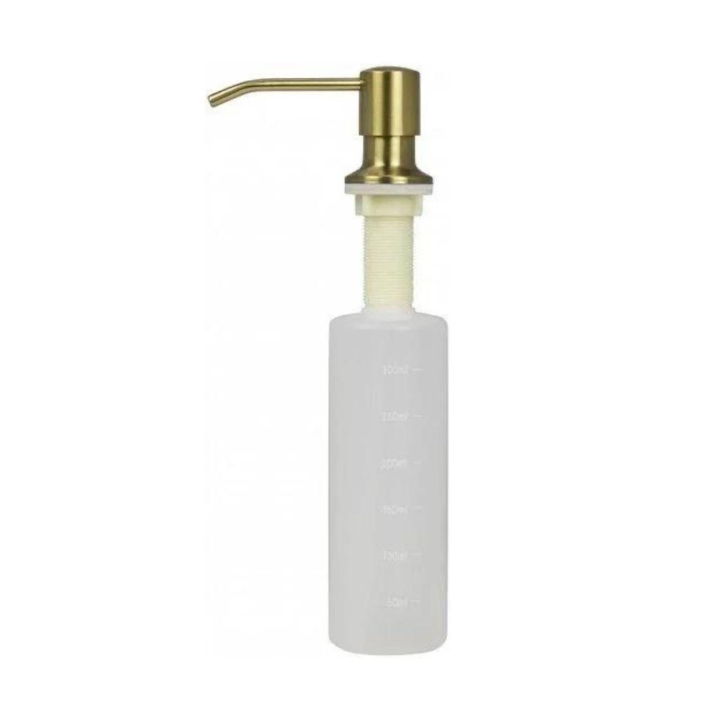 Кухонная мойка ALLBA 450x500 Gold PVD Decor (коландер, дозатор) фото-5