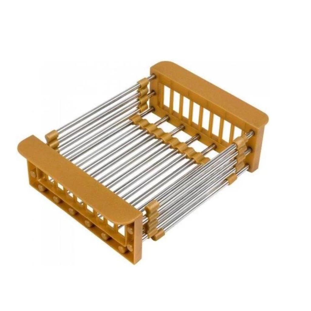 Кухонная мойка ALLBA 450x500 Gold PVD Decor (коландер, дозатор) фото-3