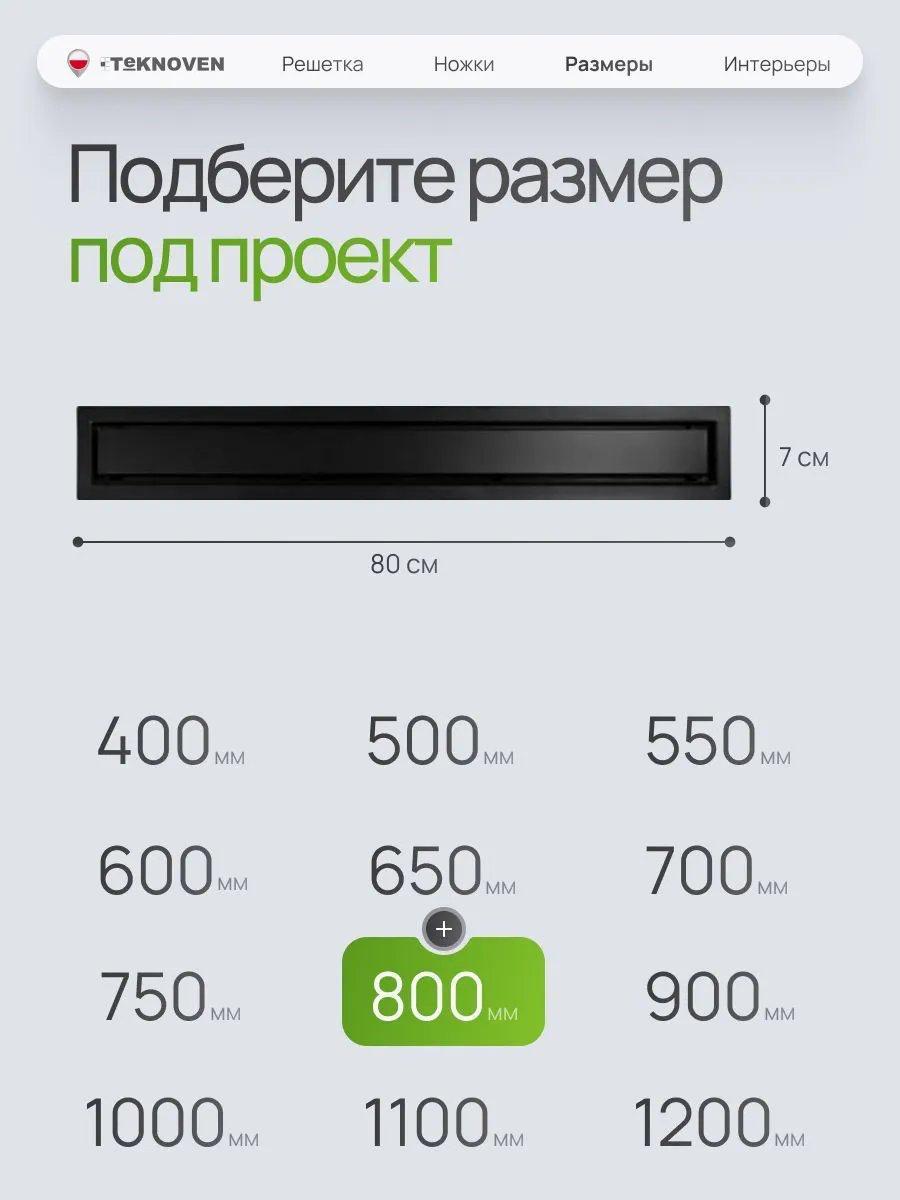 Трап/канал Teknoven TN7D80CZ 800x70 (черный) фото-2 Трап/канал Teknoven TN7D80CZ 800x70 (черный) фото-2