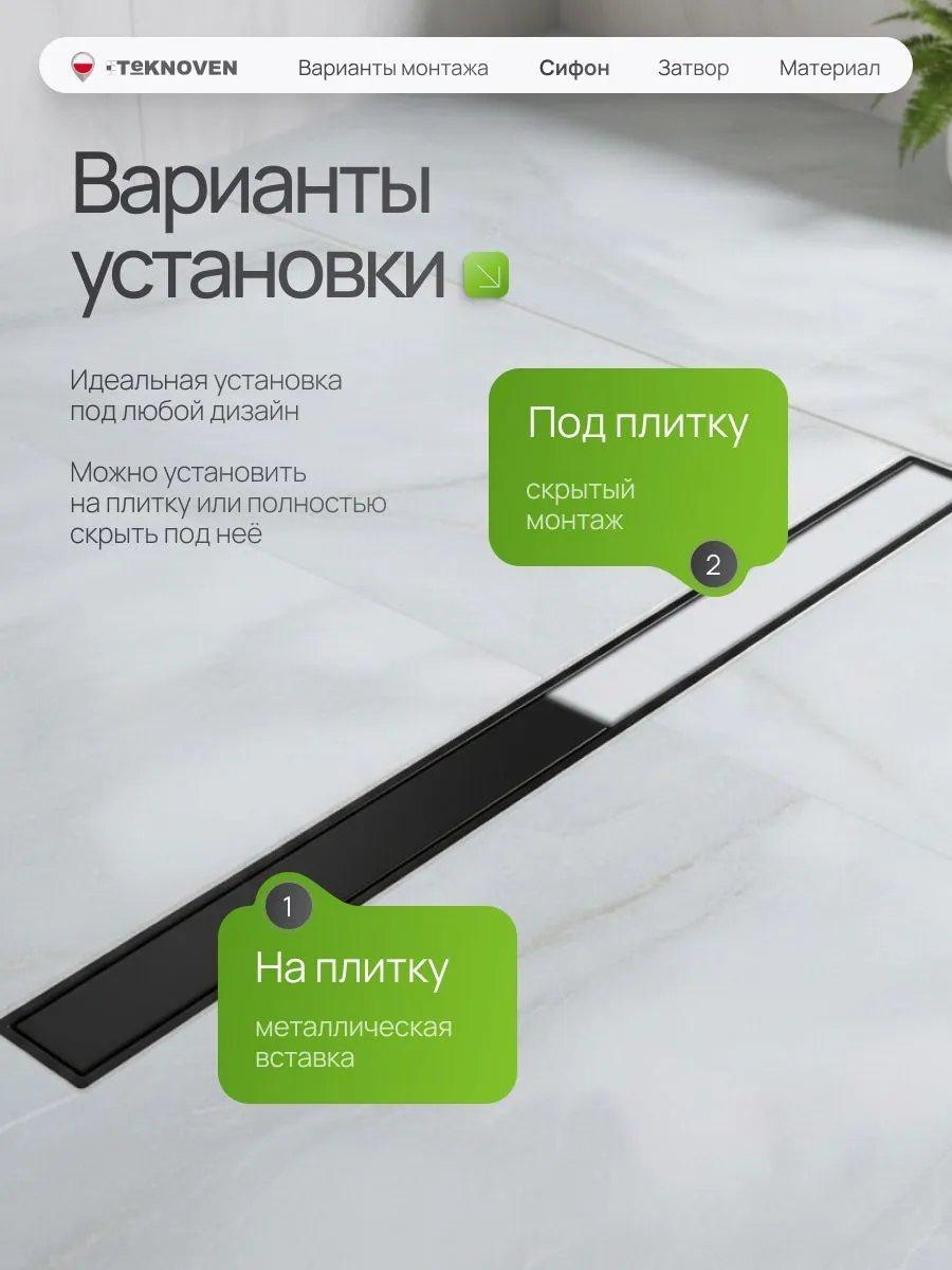 Трап/канал Teknoven TN7D80CZ 800x70 (черный) фото-4 Трап/канал Teknoven TN7D80CZ 800x70 (черный) фото-4