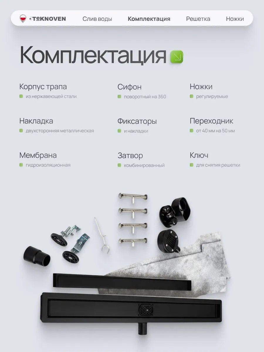 Трап/канал Teknoven TN7D80CZ 800x70 (черный) фото-10 Трап/канал Teknoven TN7D80CZ 800x70 (черный) фото-10
