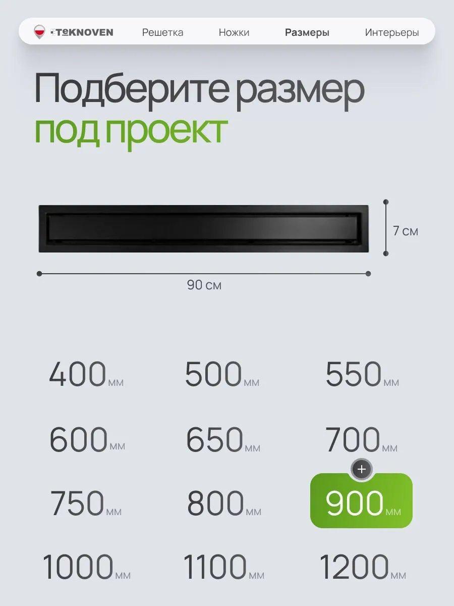 Трап/канал Teknoven TN7D90CZ 900x70 (черный) фото-4 Трап/канал Teknoven TN7D90CZ 900x70 (черный) фото-4