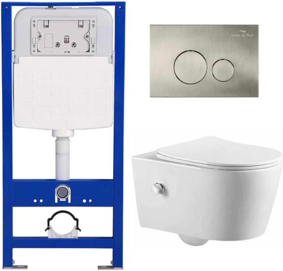 Унитаз подвесной Amore di Mare Temo Bidet P322X + QuickFit 50114 + кнопка 303BN - фото1 Унитаз подвесной Amore di Mare Temo Bidet P322X + QuickFit 50114 + кнопка 303BN - фото1