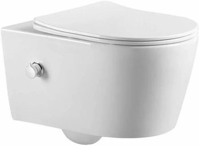 Унитаз подвесной Amore di Mare Temo Bidet P322X + QuickFit 50114 + кнопка 404CH фото-6