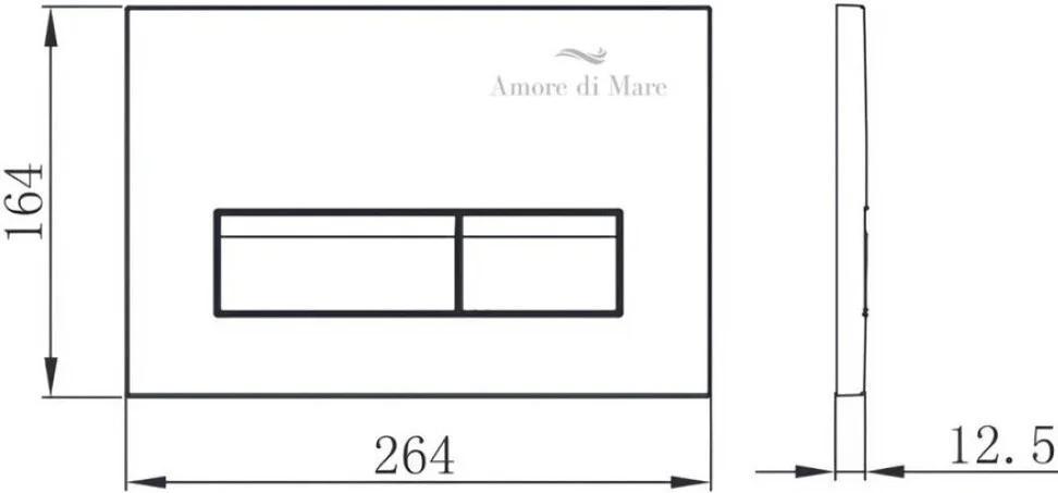 Унитаз подвесной Amore di Mare Temo Bidet P322X + QuickFit 50114 + кнопка 404CH фото-9