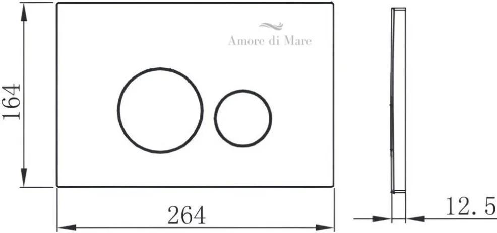 Унитаз подвесной Amore di Mare Garda Bidet P310X + QuickFit 50114 + кнопка 303BN фото-8 Унитаз подвесной Amore di Mare Garda Bidet P310X + QuickFit 50114 + кнопка 303BN фото-8