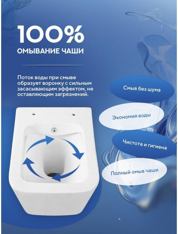 Унитаз подвесной Amore di Mare Tassaro Tornado Bidet P202X-T (белый) фото-4