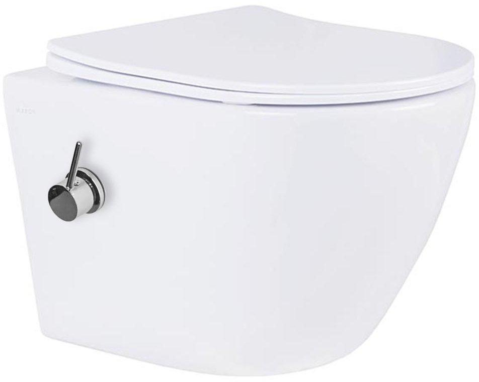 Унитаз подвесной Roxen Antares Bidet в комплекте с инсталляцией StounFix Dual Fresh 6 в 1 868561 (кнопка: белый глянцевая) фото-7 Унитаз подвесной Roxen Antares Bidet в комплекте с инсталляцией StounFix Dual Fresh 6 в 1 868561 (кнопка: белый глянцевая) фото-7