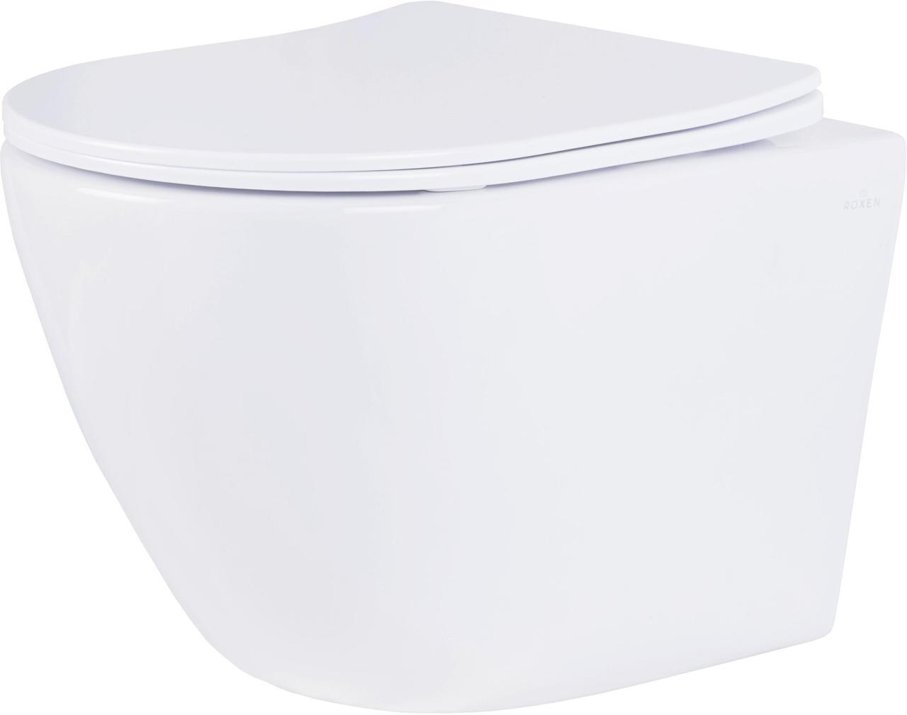 Унитаз подвесной Roxen Antares в комплекте с инсталляцией StounFix Dual Fresh 6 в 1 868609 (кнопка: оружейная сталь матовая) фото-3