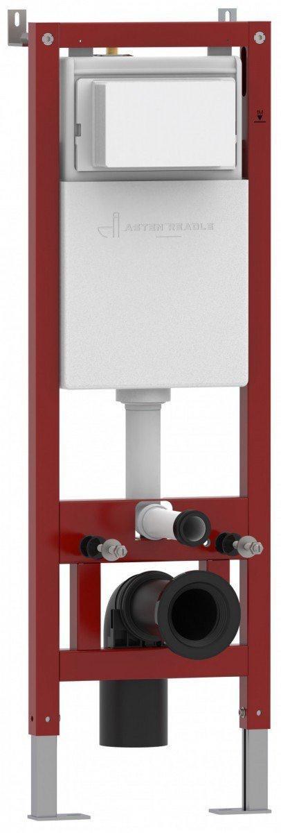 Инсталляция для унитаза Asten Readle Zentralmodul AR0501-0601B c черной матовой кнопкой фото-10