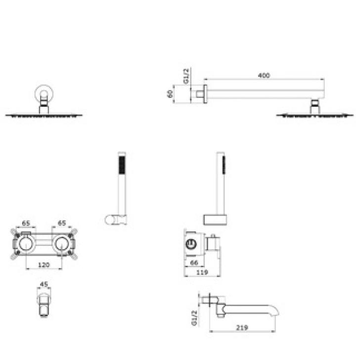 Душевая система  Ganzer GZ03165-G фото-7