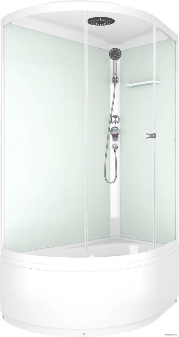 Душевая кабина Domani-Spa Simple 128 high R V1.2 (прозрачное стекло/белый) Душевая кабина Domani-Spa Simple 128 high R V1.2 (прозрачное стекло/белый)