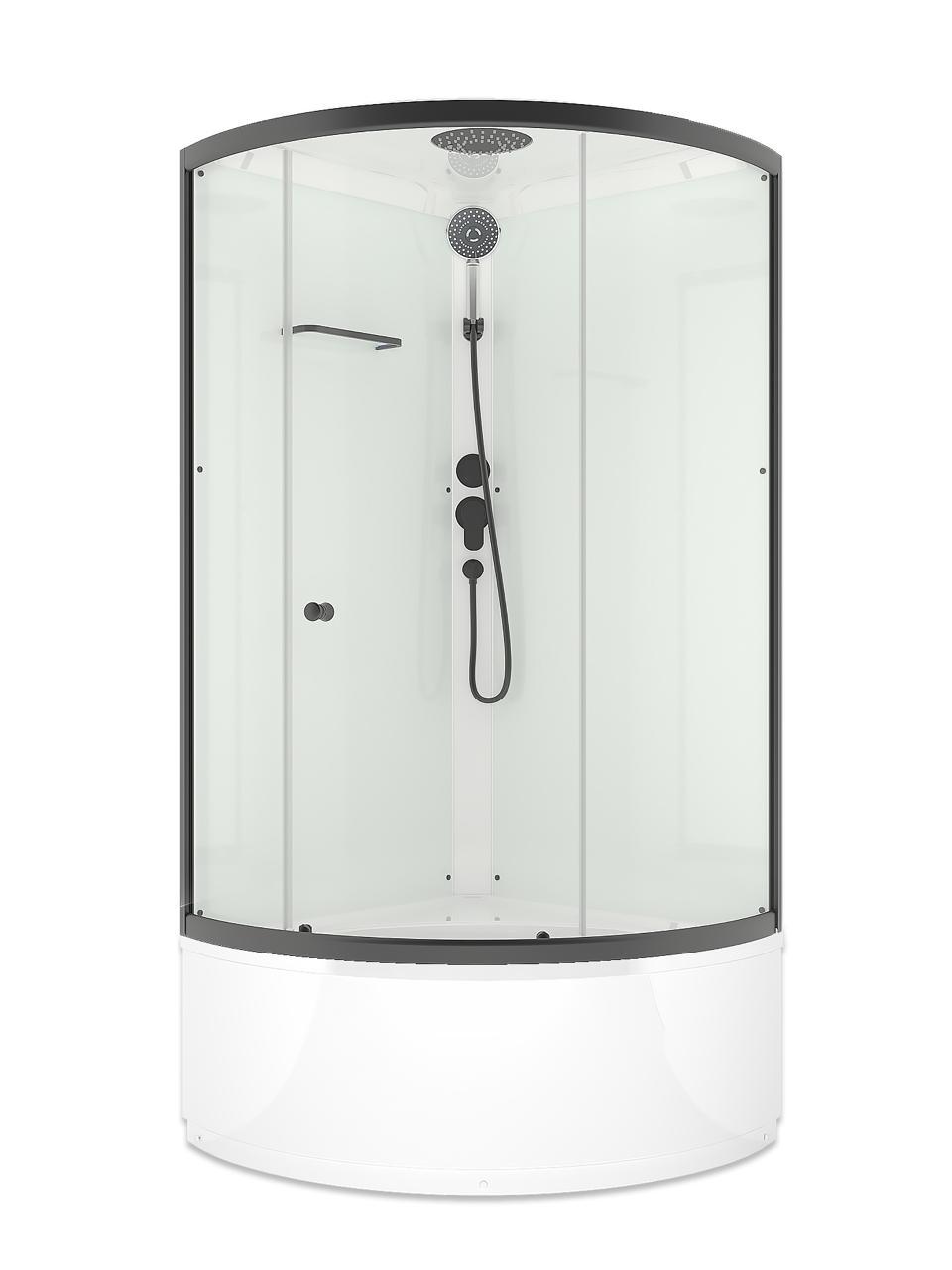 Душевая кабина Domani-Spa Simple 99 High Black DS01Sm99HWCl00.Gt-V1.2-Black (белый/прозрачное стекло) Душевая кабина Domani-Spa Simple 99 High Black DS01Sm99HWCl00.Gt-V1.2-Black (белый/прозрачное стекло)