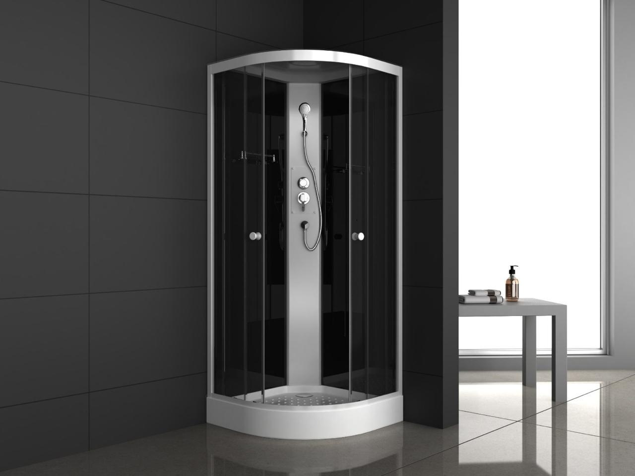 Душевая кабина Oda 8520NT (черный/тонированное стекло) фото-2