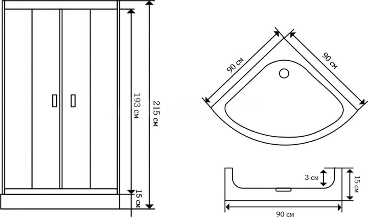 Душевая кабина Cerutti Spa VIVA91B 90x90 фото-10