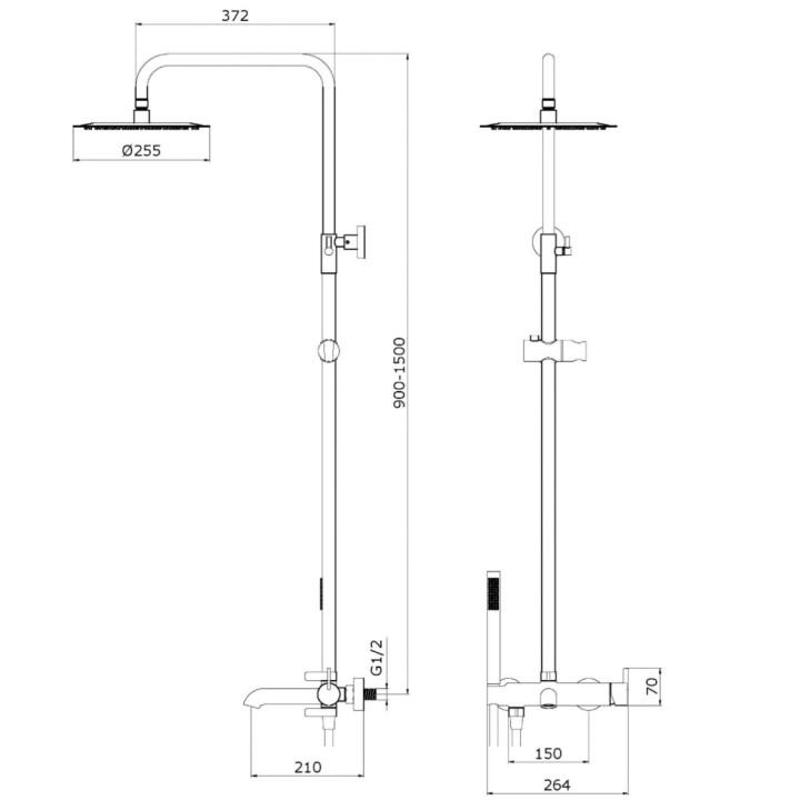 Душевая система  Ganzer GZ03162-Q фото-4