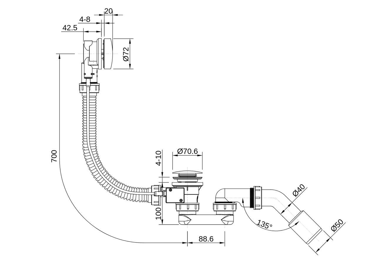 Сифон Roxen R70A-GM фото-10