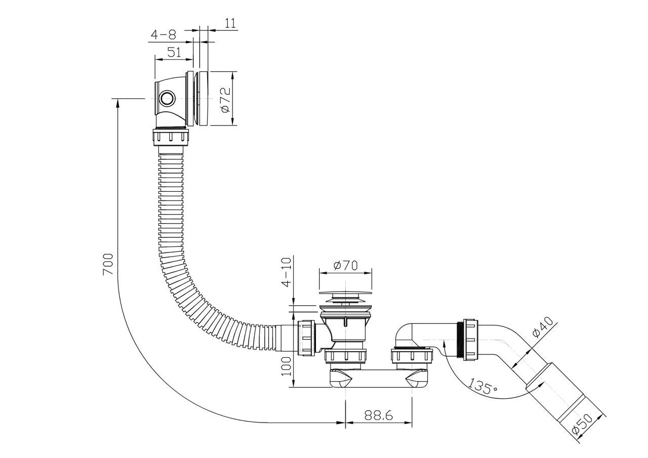 Сифон Roxen R70C-B фото-8