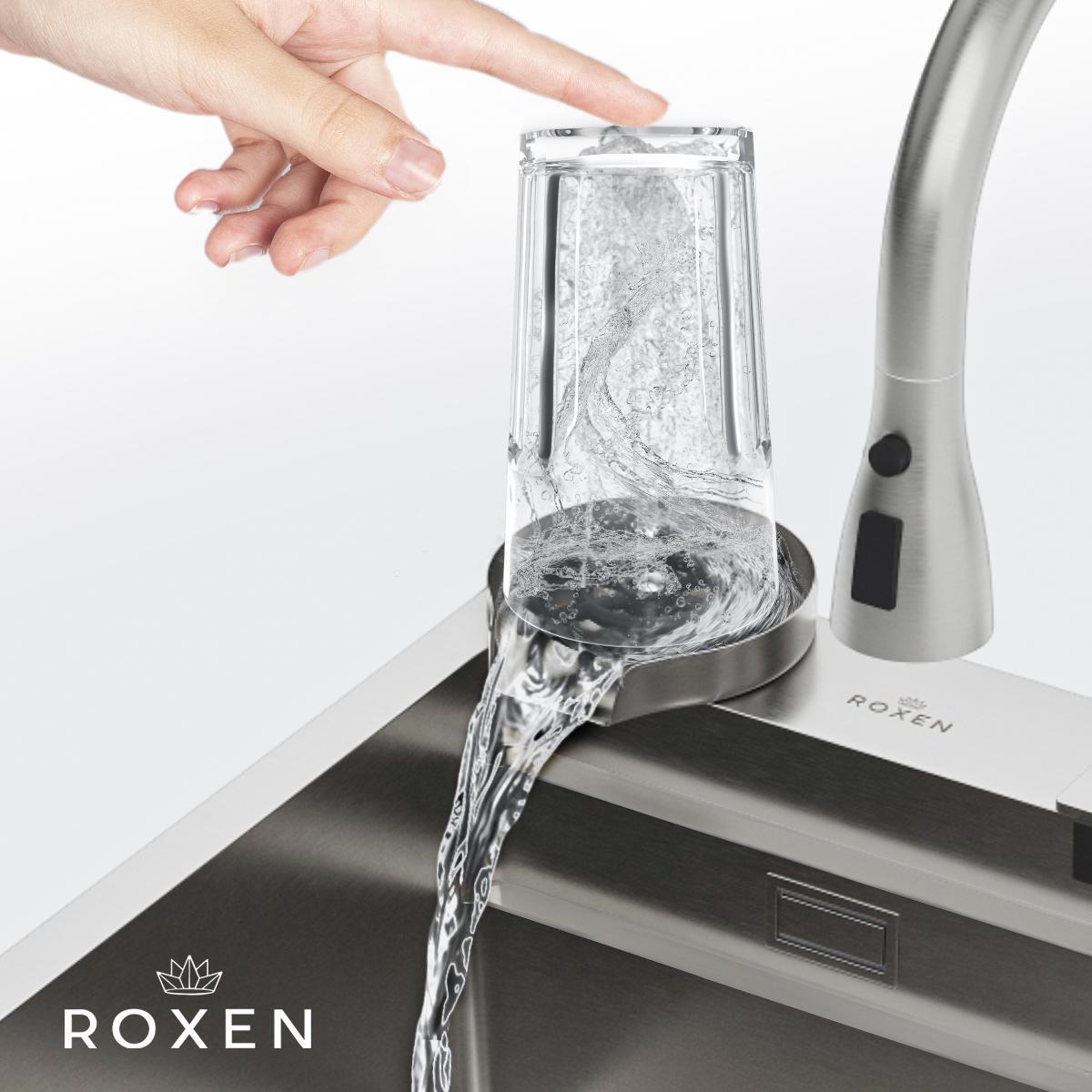 Кухонная мойка Roxen Stage Plus 560250-60 многофункциональная 8 в 1 (60*48/сатин) фото-7