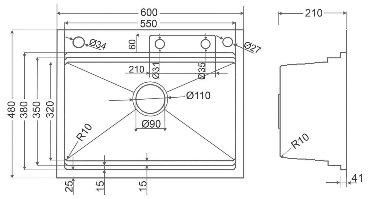 Кухонная мойка Roxen Stage Plus 560250-60B многофункциональная 8 в 1 (60*48/графит) фото-9