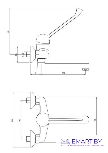 Смеситель Deante Joko Clinic BOJ 050C фото-2