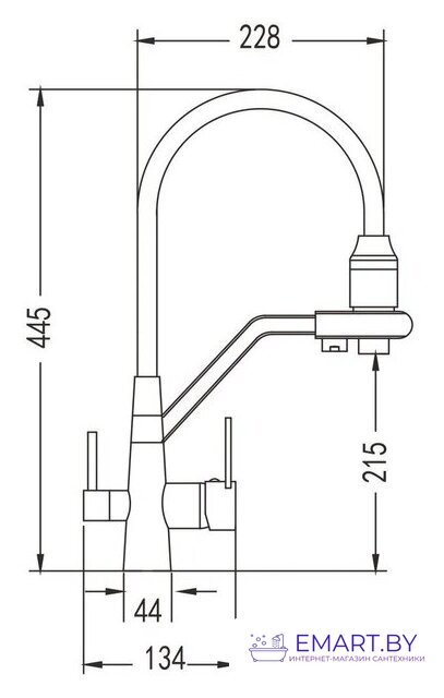 Смеситель Rose R558E фото-2