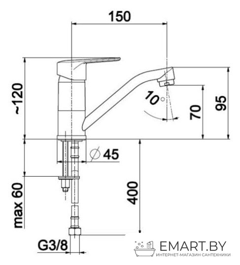 Смеситель Armatura German 4512-915-00 фото-2