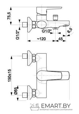 Смеситель Armatura Narva Black 5224-010-81 фото-2