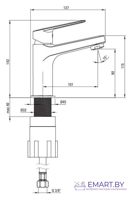 Смеситель Deante Jasmin BGJ 020M фото-2