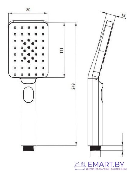 Душевая система  Deante Titanium NAC_D1HT фото-2