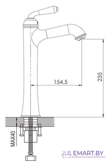 Смеситель Rose R0211Q фото-2