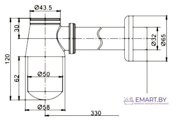 Сифон Rose RS21 фото-2