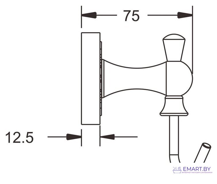 Крючок для ванны Rose RG1021Q фото-4