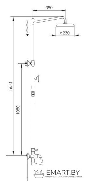 Душевая система  Rose R0236Q фото-2