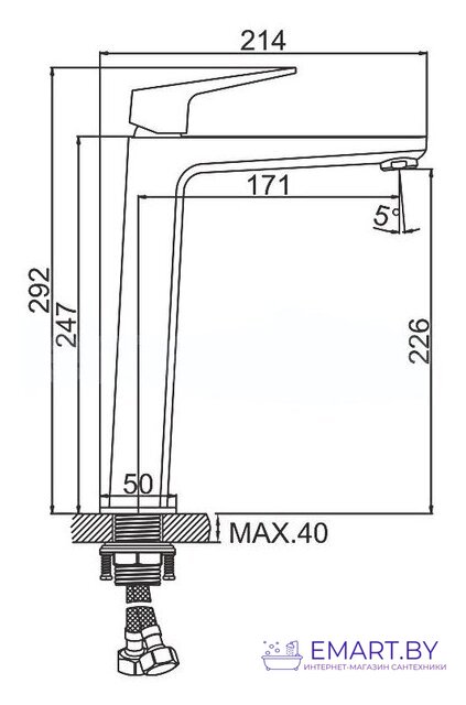 Смеситель Ledeme L1181B фото-2