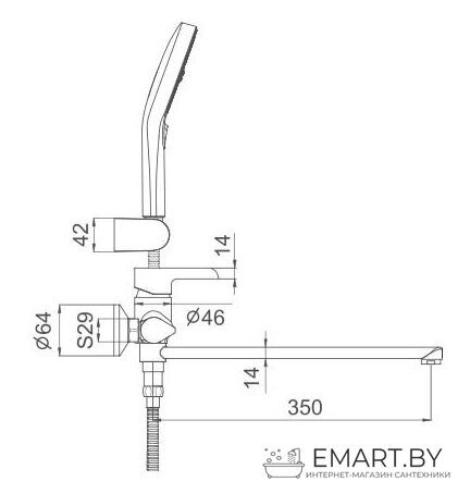 Смеситель Gappo G2203-8 фото-2