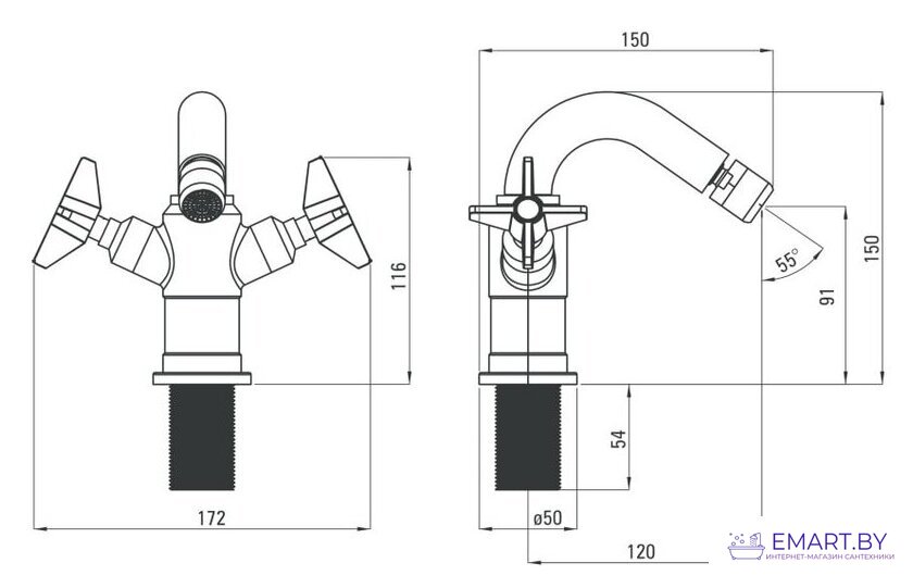 Смеситель Deante Temisto BQT 031D фото-2