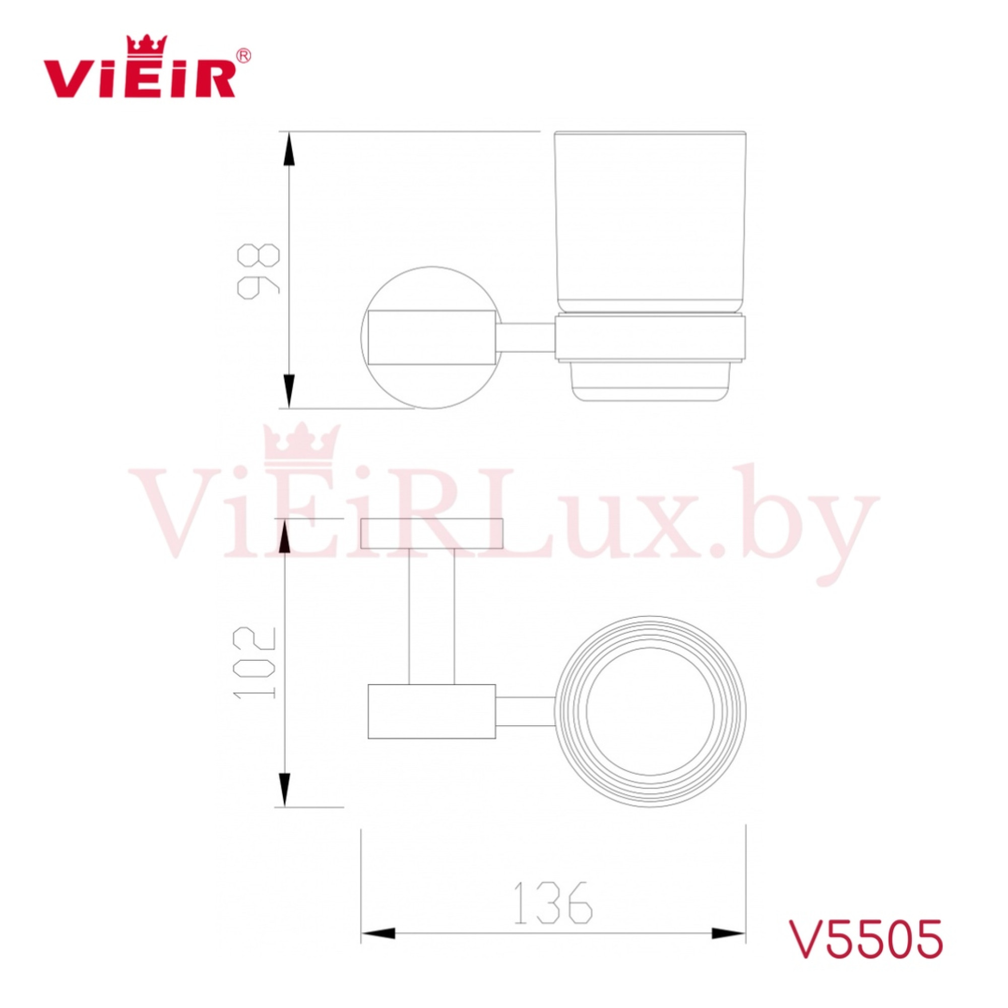 Стакан для зубных щеток Vieir 5505-S фото-2