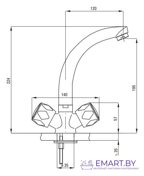 Смеситель Deante Teno BON 020D фото-4