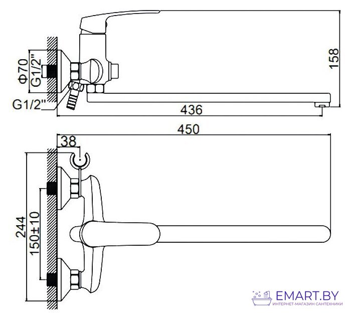 Смеситель Ledeme L2372 фото-2