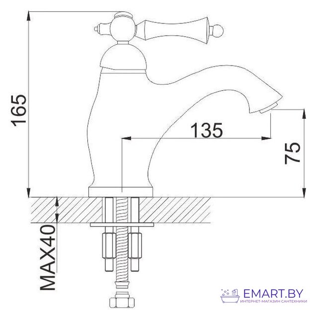 Смеситель Rose R0101Q фото-2