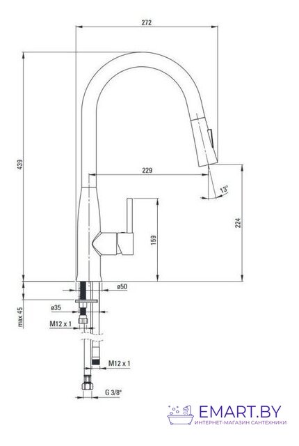 Смеситель Deante Lukrecja BDH N72M фото-2